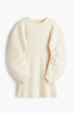 H & M - Geripptes Strickkleid aus Viskosemix - Weiß - Damen | H&M (DE, AT, CH, NL, FI)