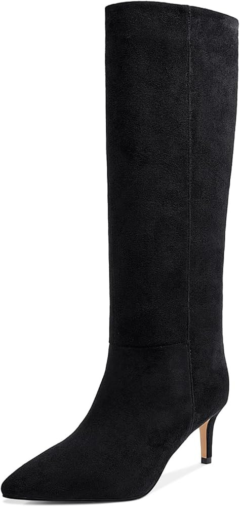 wetkiss Knee High Boots for Women, with Kitten Heel and Pointed Toe Design, Classic and Sexy | Amazon (US)
