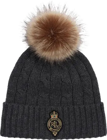 Lauren Ralph Lauren Cable Crest Patch Hat | Nordstrom | Nordstrom