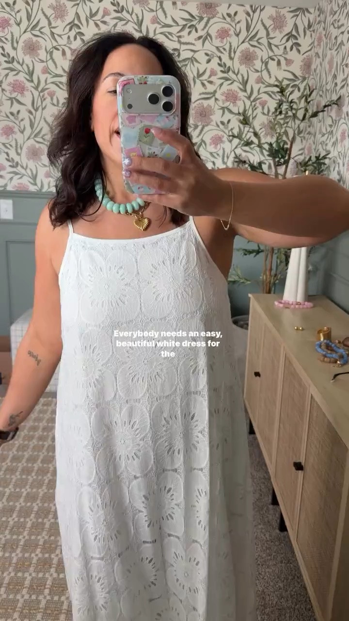 Everyone needs a beautiful white maxi dress in the closet and the details on this one are stunning ☀️☀️☀️

#LTKootd #LTKMidsize #LTKBeauty