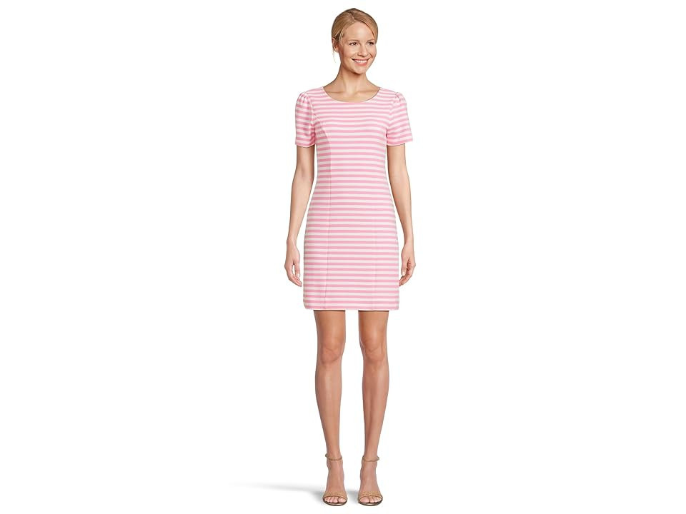 Lilly Pulitzer Pemberly Dress Women's Dress Rousseau Pink Plume Bloom Stripe : 0, Cotton/Polyester/Spandex | Zappos