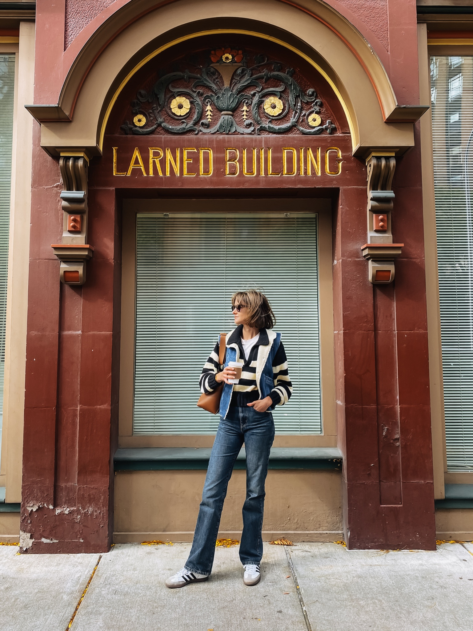 Flared denim with a striped sweater giving me all the fall vibes. 

#LTKover40 #LTKSeasonal #LTKstyletip