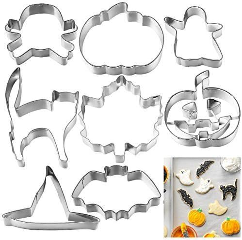 8pcs Halloween Cookie Cutter Cake Biscuit Moulds Stainless Steel Fondant Icing Mold DIY Baking To... | Amazon (US)