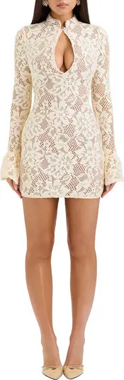 Brianna Long Sleeve Lace Body-Con Minidress | Nordstrom