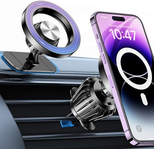for Magsafe Car Mount【Strong Magnets】Magnetic Phone Holder for Car Phone Holder Mount Dash Mo... | Amazon (US)