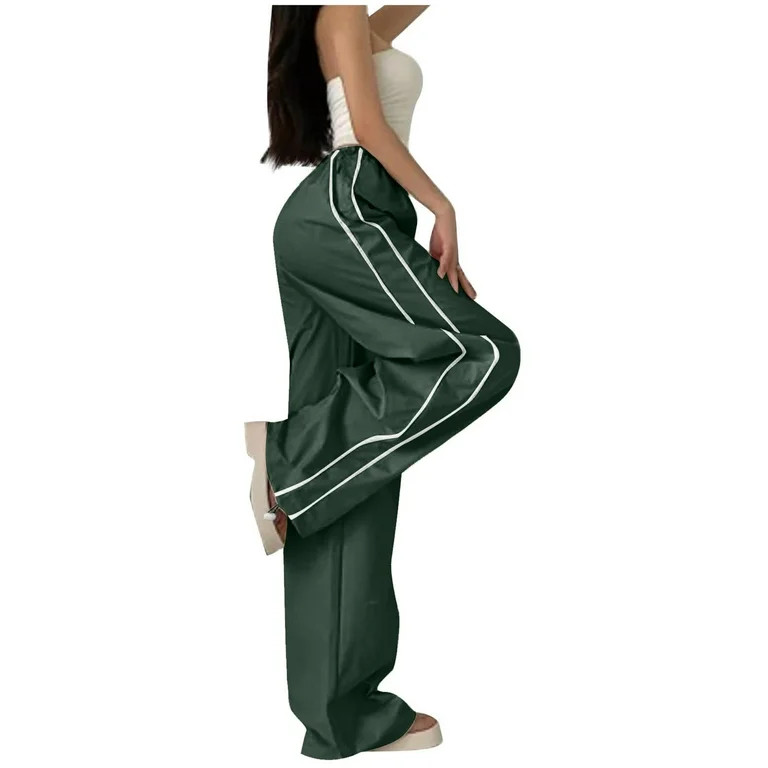 Eiyaclvo Wide Leg Pants for Women Straight Leg Sweatpants Trendy Athletic Running Pants Comfy Sof... | Walmart (US)