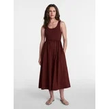 Time and Tru Women's Sleeveless Scoop Neck Midi Dress, Sizes XS-XXXL | Walmart (US)