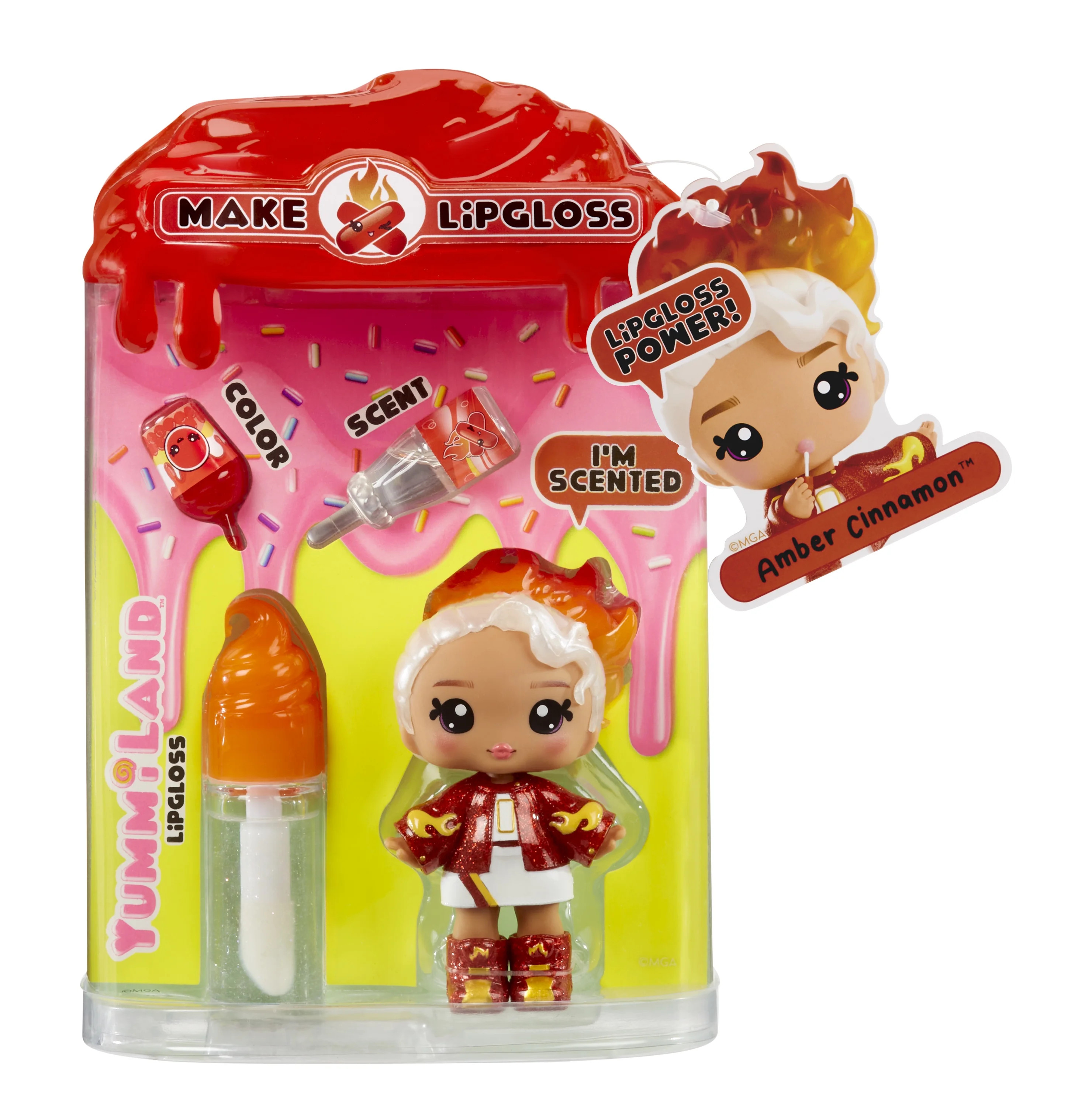 Yummiland Lip Gloss Doll - Amber Cinnamon, with DIY Lip Goss Kit, Ages 4+ | Walmart (US)