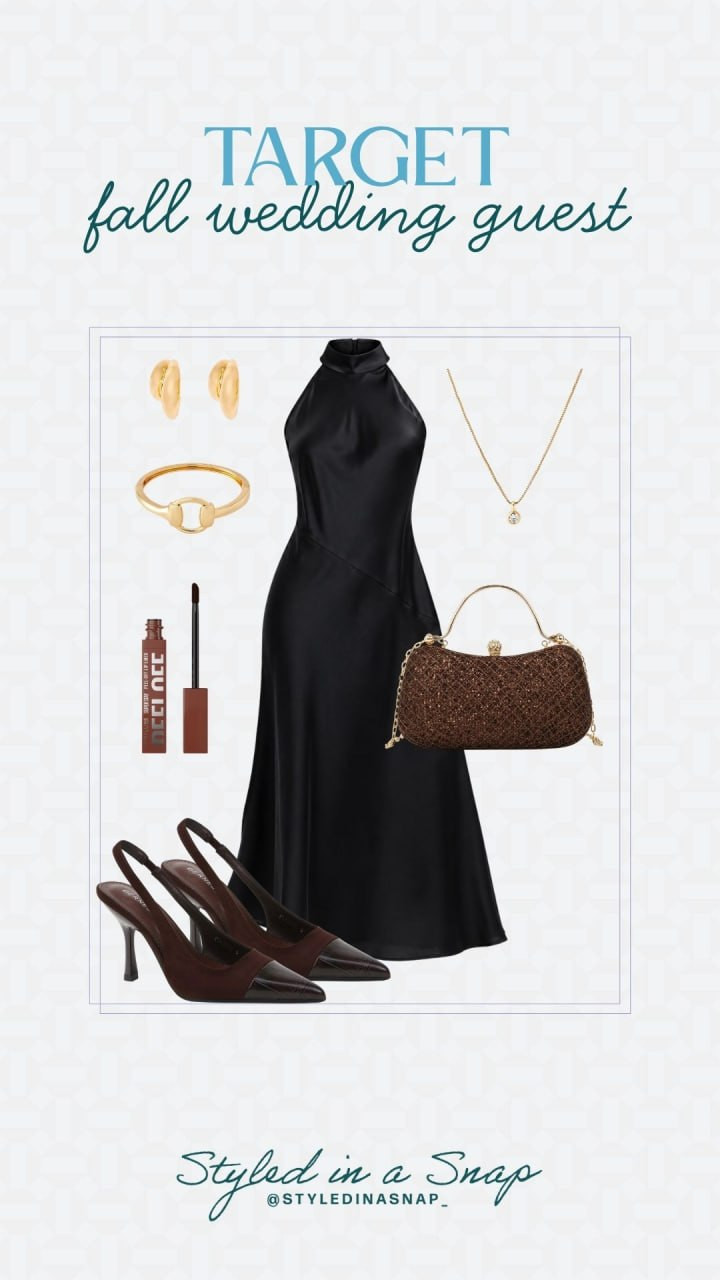 Target fall wedding guest outfit 🖤 Satin halter dress and dark heels, effortlessly elegant!

// Fall Wedding Guest Dress, Wedding Guest, Target Fashion Fall, Target Fashion Finds, Target Outfits Women
 

 #LTKootd #LTKSeasonal #LTKWedding