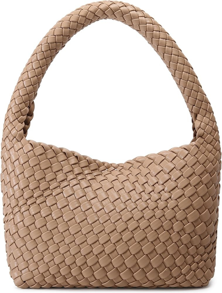Woven Bag for Women, Small Vegan Leather Summer Beach Purse, and Travel Handbags Ladies' Retro Ch... | Amazon (US)