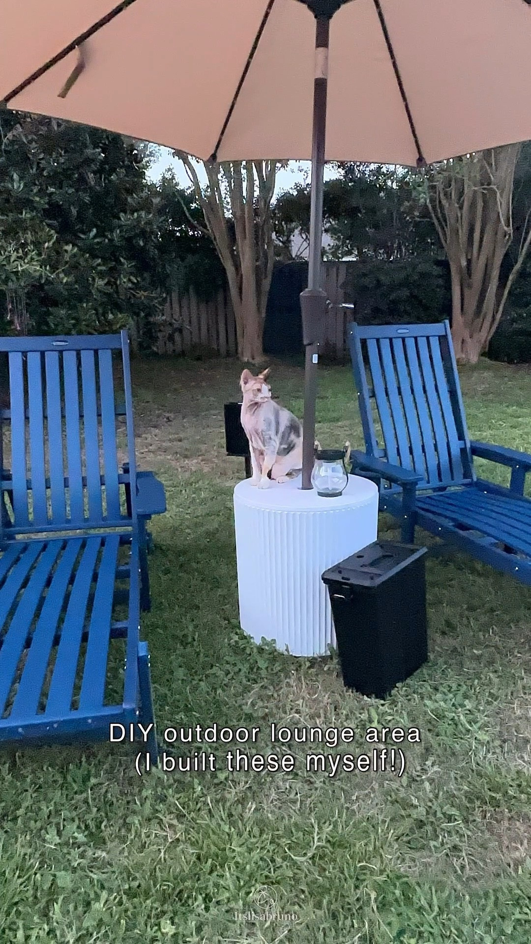 Created my little backyard retreat 🌿🦋

What started as a small unused patio area turned into my favorite outdoor escape. I added these Wayfair recliners (that I assembled myself 🙌🏻), a patio table that doubles as a drink cooler, a solar umbrella, mosquito zapper, and a remote-control misting fan for those hot Florida days.

The sweetest addition is the butterfly piece 🦋 — a little tribute after we released butterflies here during my son’s Celebration of Life. Now this space feels peaceful, cozy, and full of memories.

Of course Karma, Sookie & everyone had to inspect the new furniture first 😂🐾

Sharing all the backyard finds here!

#ad #backyardmakeover #outdoorliving #patioideas #smallpatioideas #backyardoasis #floridahome #outdoorfurniture #wayfairfinds #amazonfinds #petfriendlyhome #cozyhome #summerliving #LTKfinds

#LTKHome #LTKHome #LTKSeasonal #LTKdayinmylife