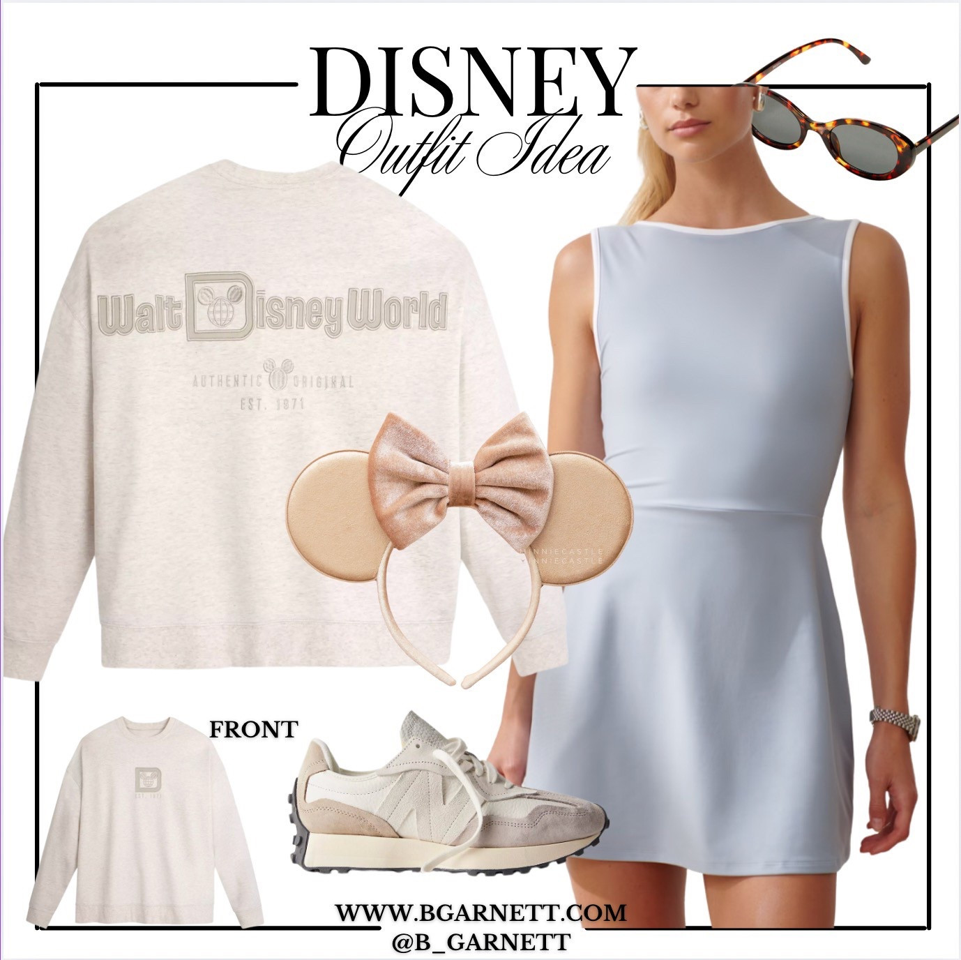Disney Outfit idea 

Disney Outfit | theme park outfit | WDW outfit | tennis dress | Mickey ears | Crewneck sweatshirt | new balance 530 | A&F dress | Disneyland outfit | Disney world | Disney | Minnie ears | WDW | Disney world outfit | Disneyland outfit | #LTKWatchNow 

#LTKShoeCrush #LTKTravel