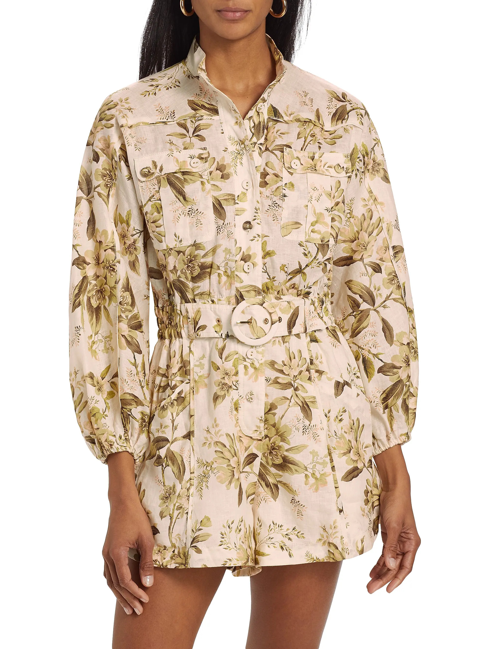 Golden Cuffed Romper | Saks Fifth Avenue