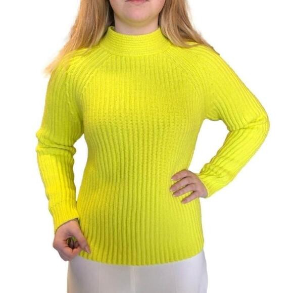 BANANA Republic yellow rib knit pullover Small | Poshmark