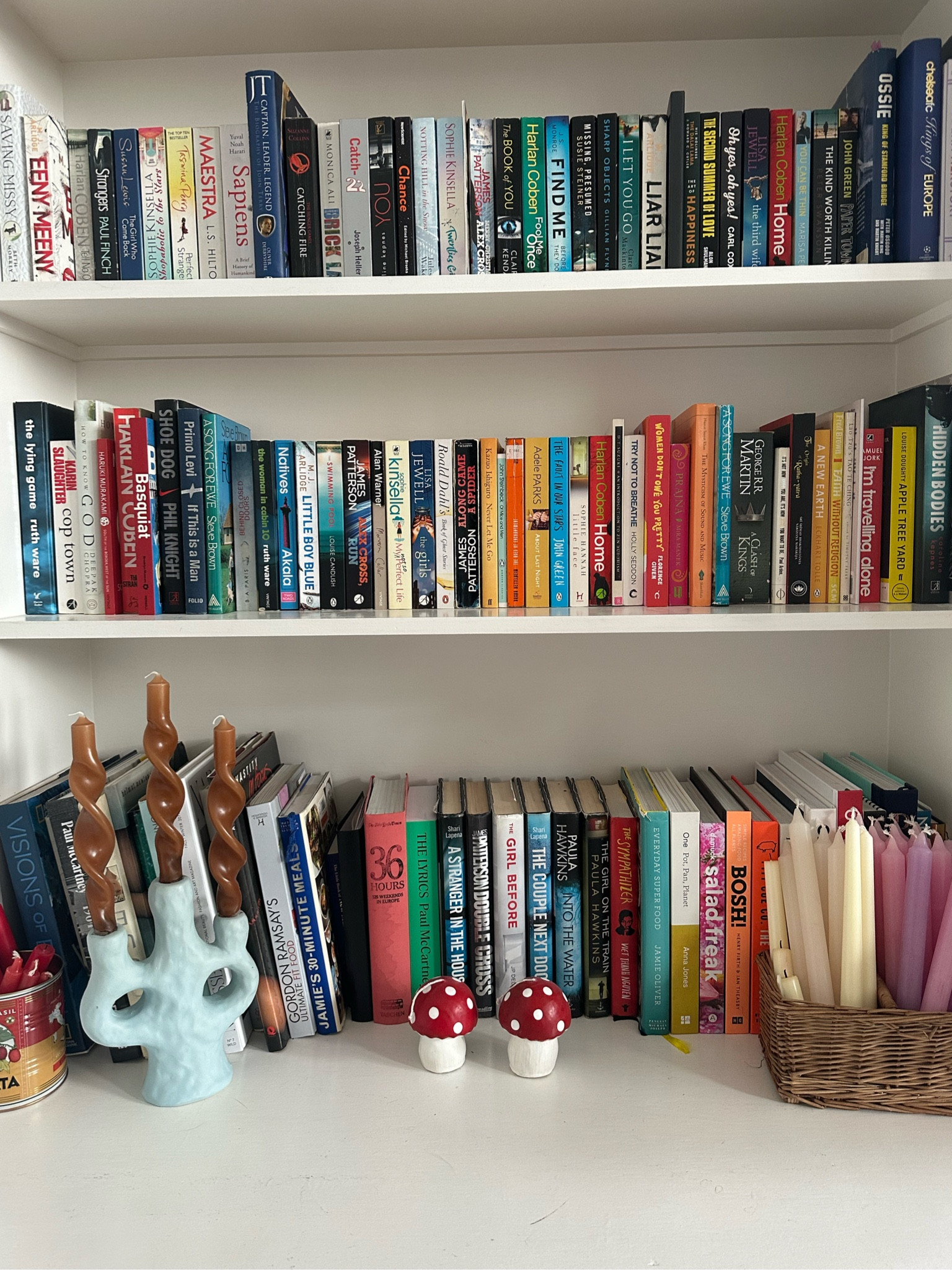 Mushroom candles 
Living room 
Book shelf 
Candles 

#LTKautumn #LTKuk #LTKhome