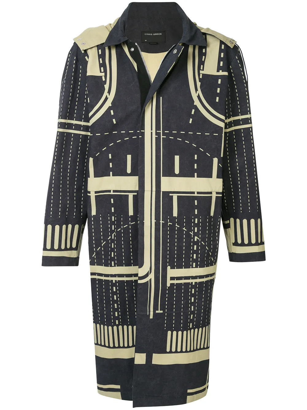 graphic pattern coat | Farfetch Global