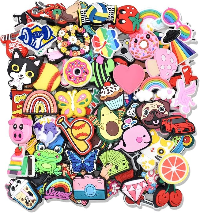 30 50 70 100 150 200pcs Shoe Charms Random Lot Cute Different Designs unisex-adult Shoe Ornaments... | Amazon (US)