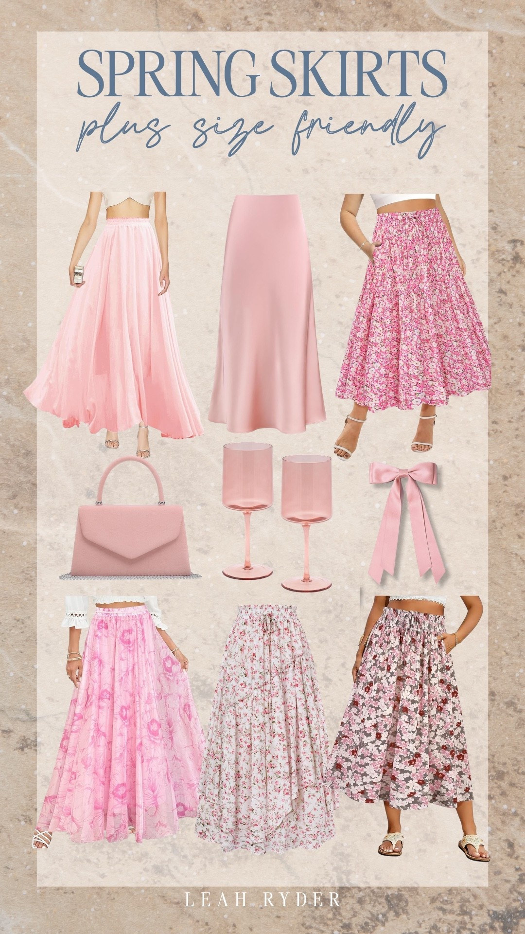 These plus size friendly spring skirts include flowy maxi skirts, satin midi skirts, and floral tiered styles in soft pink hues. Perfect for Easter outfits, spring brunch, weddings, and seasonal events. Lightweight fabrics and feminine silhouettes create easy, twirl-worthy styling. Versatile spring skirts that pair beautifully with sandals, statement bows, and soft accessories.

#LTKPlusSize #LTKSeasonal