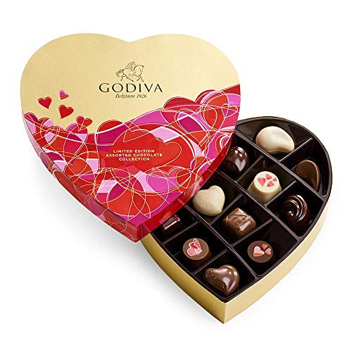 Godiva Chocolatier Valentine’s Heart Assorted Chocolate Gift Box, 14 pc. | Amazon (US)