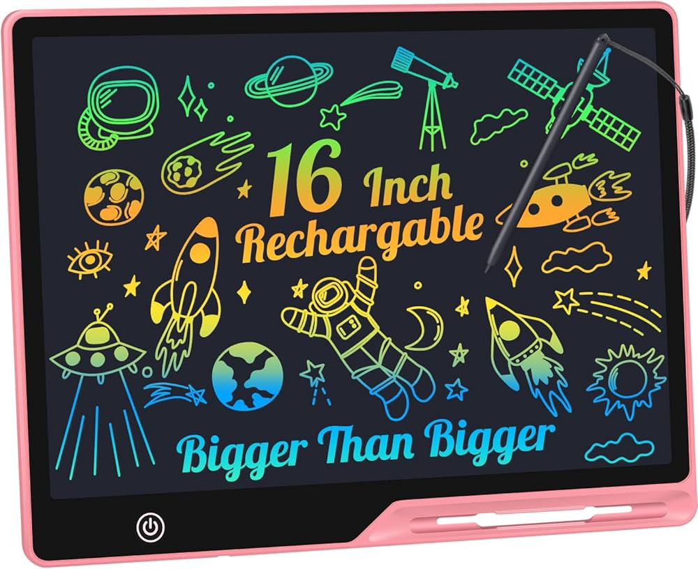 Amazon.com: LCD Writing Tablet,16 Inch Colorful Screen Rechargeable Doodle Board Toddler Educatio... | Amazon (US)