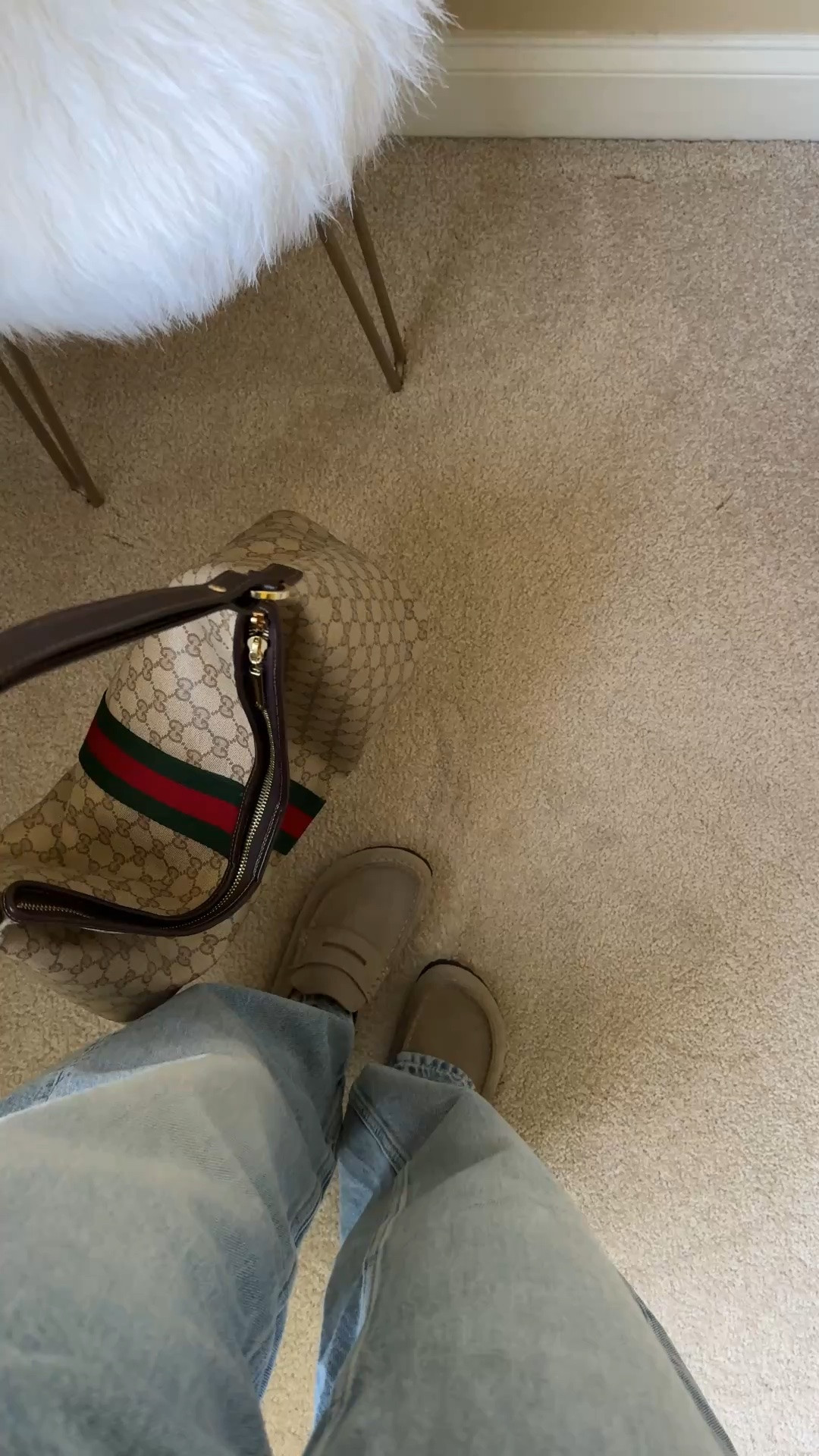 Fall outfit. Jeans. Birkenstock Naples. Loafers. Loafer mules. Gucci bag.

#LTKootd #LTKOver40