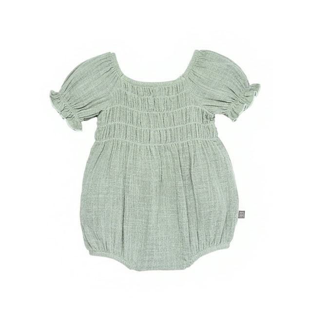 Modern Moments by Gerber Baby Girl Smocked Bubble Romper, Sizes 0/3 Months - 24 Months | Walmart (US)
