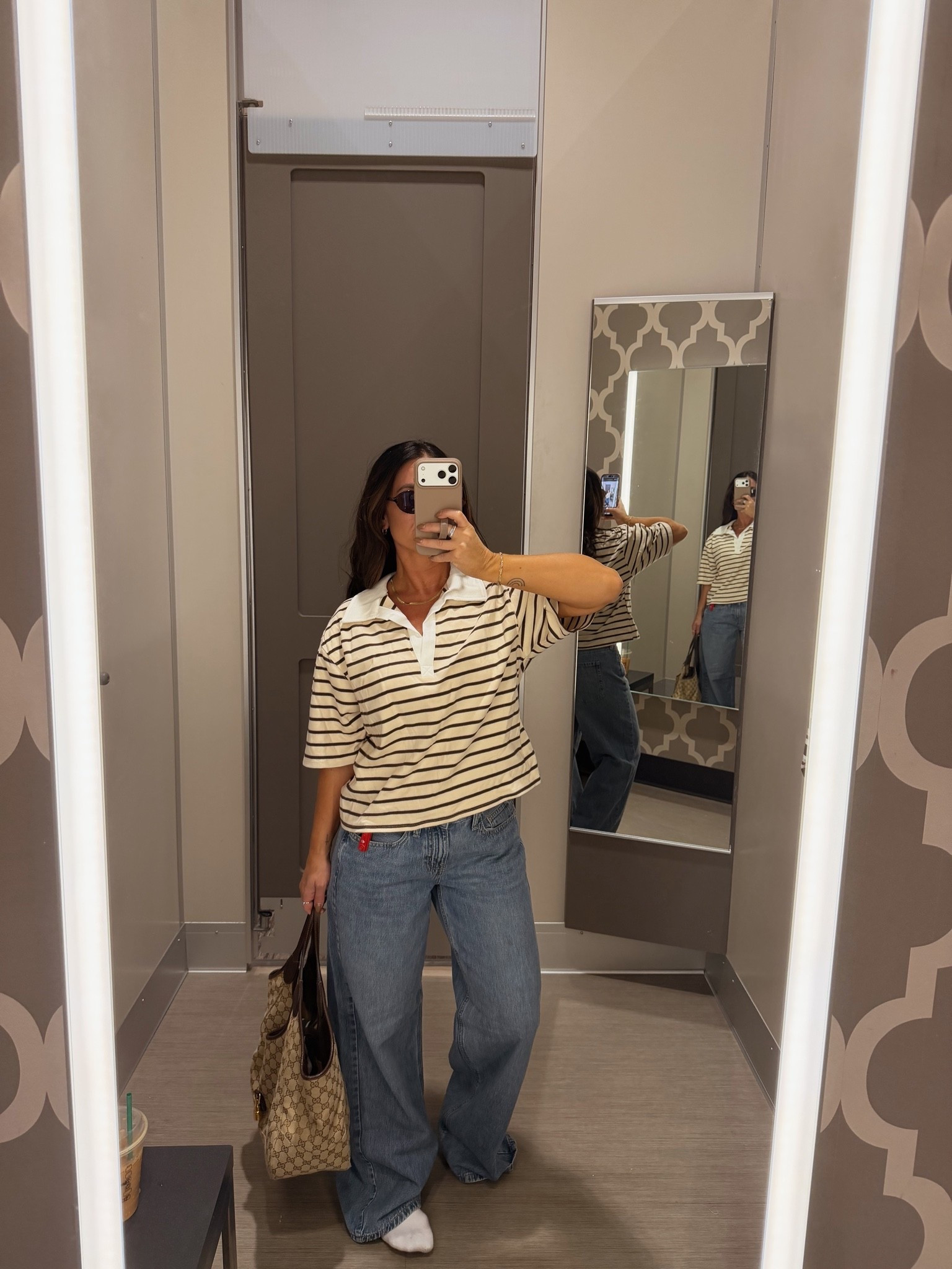 Love this cream striped top 🍁🫶🏼

#LTKgrwm #LTKootd #LTKSeasonal
