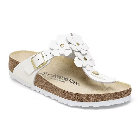 Gizeh Flower Leather White | BIRKENSTOCK | Birkenstock USA