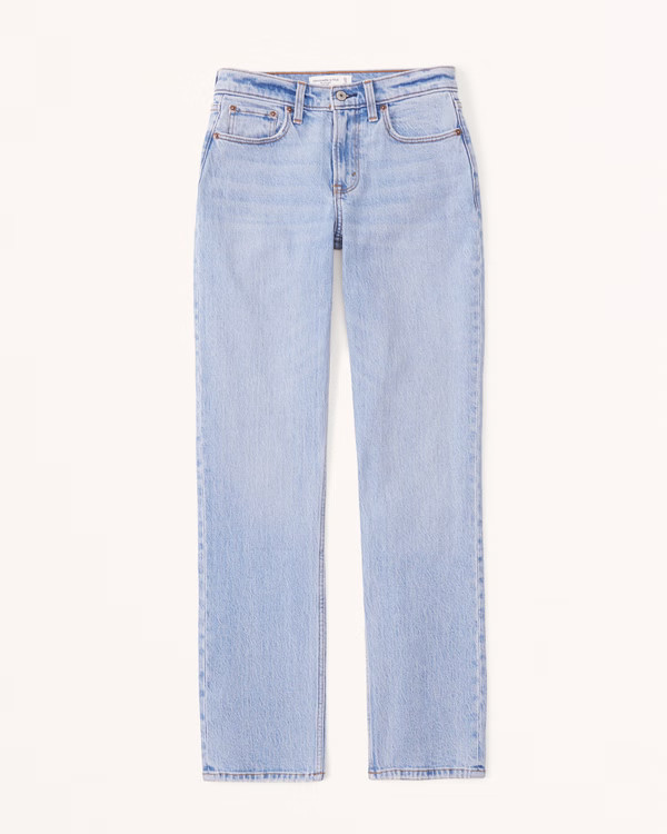 Curve Love Mid Rise 90s Straight Jean | Abercrombie & Fitch (US)