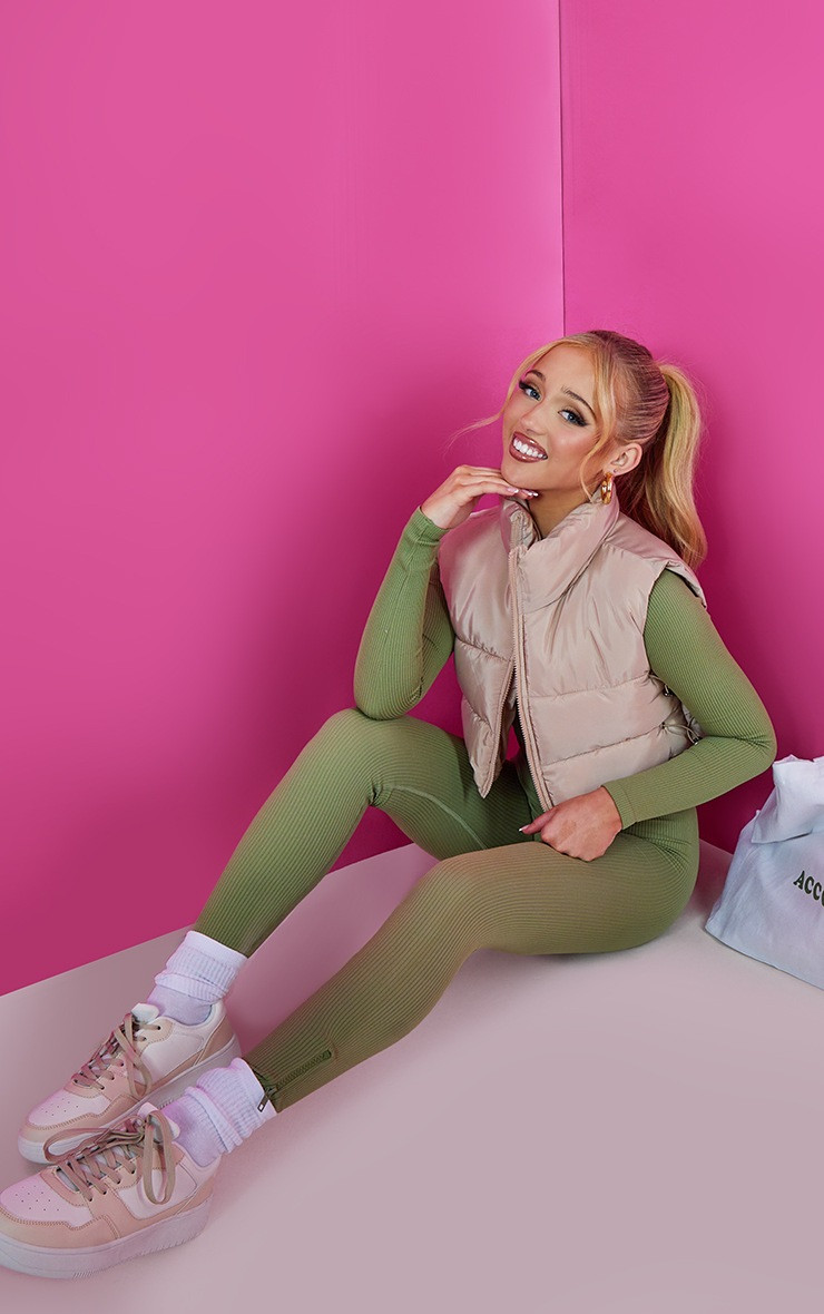 Stone Side Toggle Detail Cropped Gilet | PrettyLittleThing UK