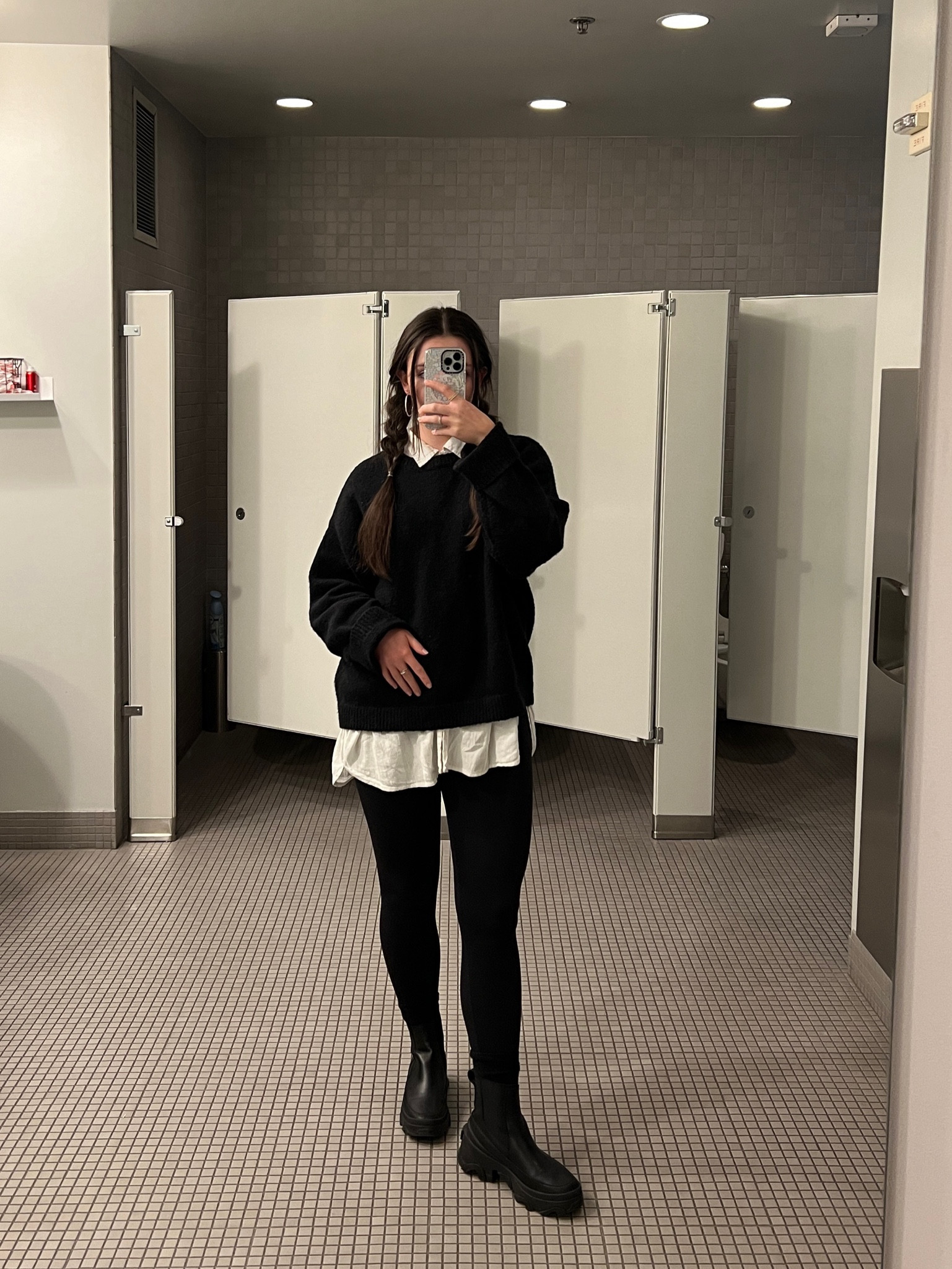 It’s giving Wednesday Addams

Black oversized sweater, white button down top, black yoga leggings, black combat boots, Chelsea boots, braids

#LTKSeasonal #LTKworkwear #LTKfindsunder100