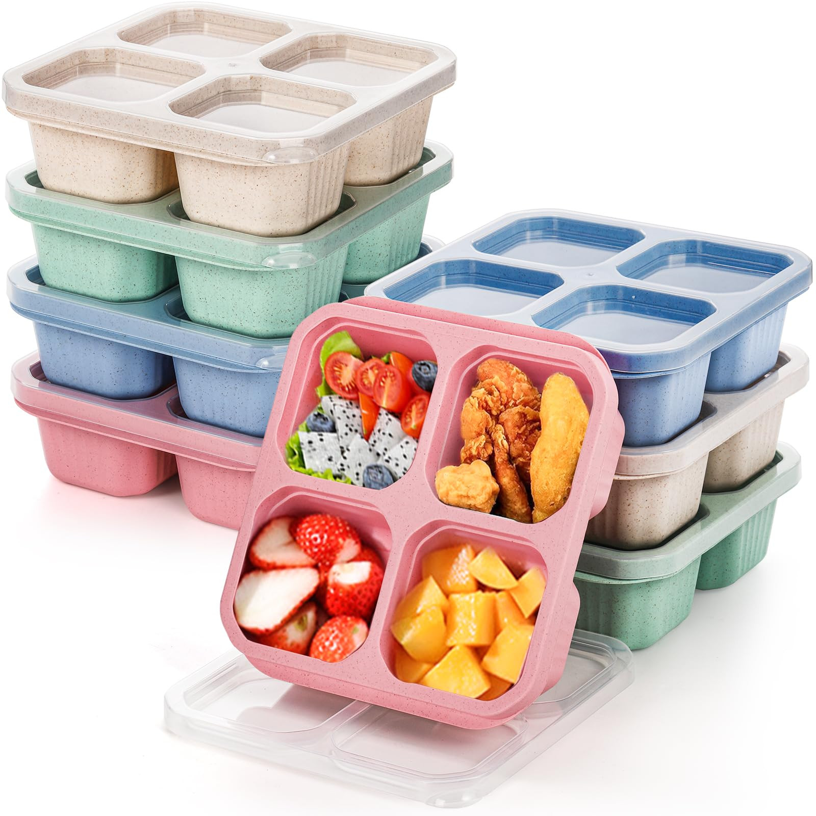 Cididu 8 Pack Bento Snack Containers, Reusable Lunch Box with lids for Kids, Meal Prep Lunch Cont... | Amazon (CA)