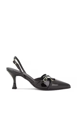 Joelle Onix Leather Pumps in Black | Revolve Clothing (Global)