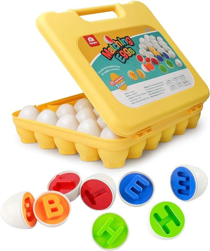 Coogam Letters Matching Eggs 26PCS ABC Alphabet Color Recoginition Sorter Puzzle Easter Travel Bi... | Amazon (US)
