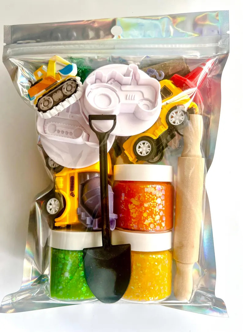 Toddler Trucks Play Dough Kit, Kids Christmas Present,gift for Boys,construction Party Favors, To... | Etsy (US)
