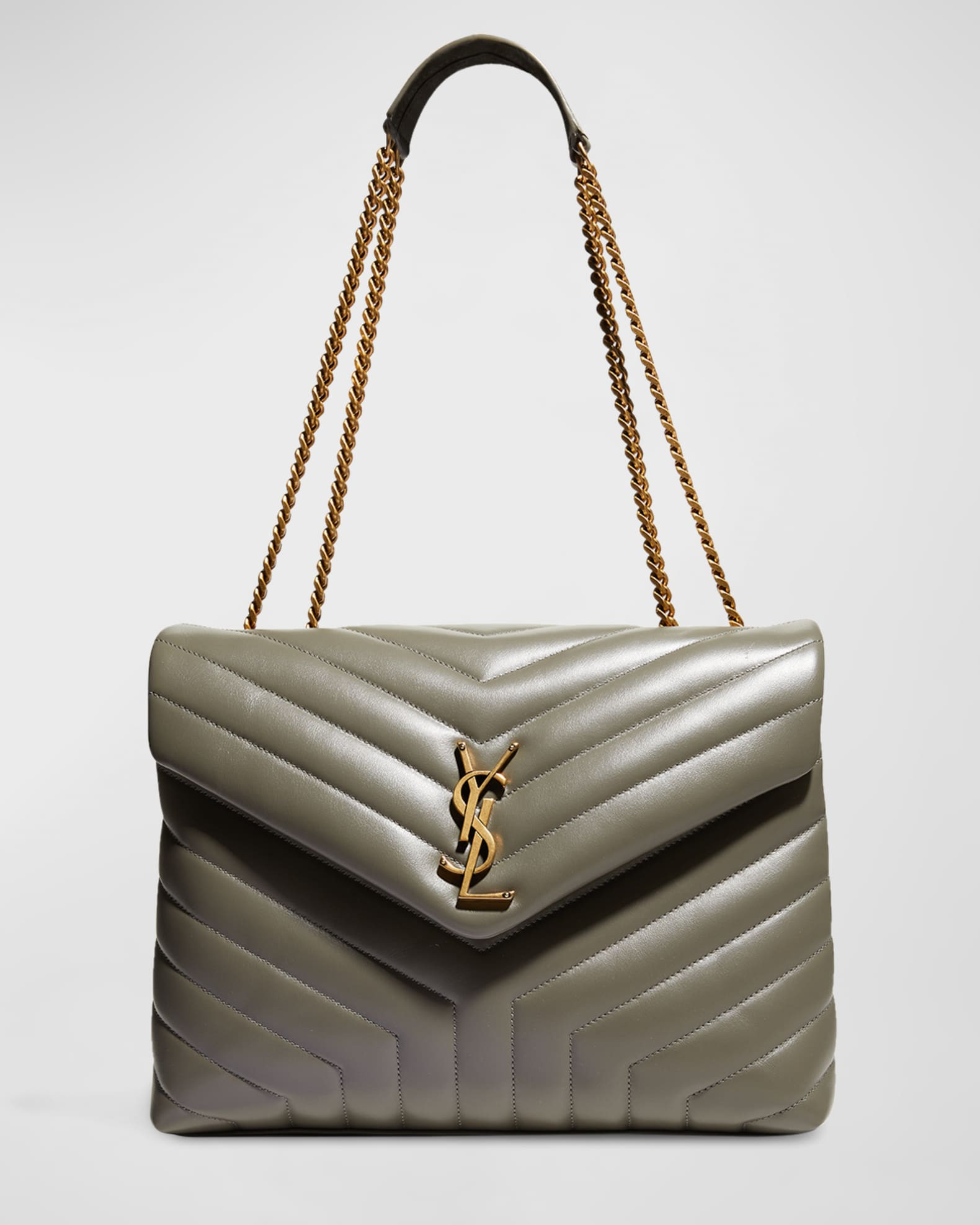 Saint Laurent Loulou Medium Calf Flap-Top Shoulder Bag | Neiman Marcus