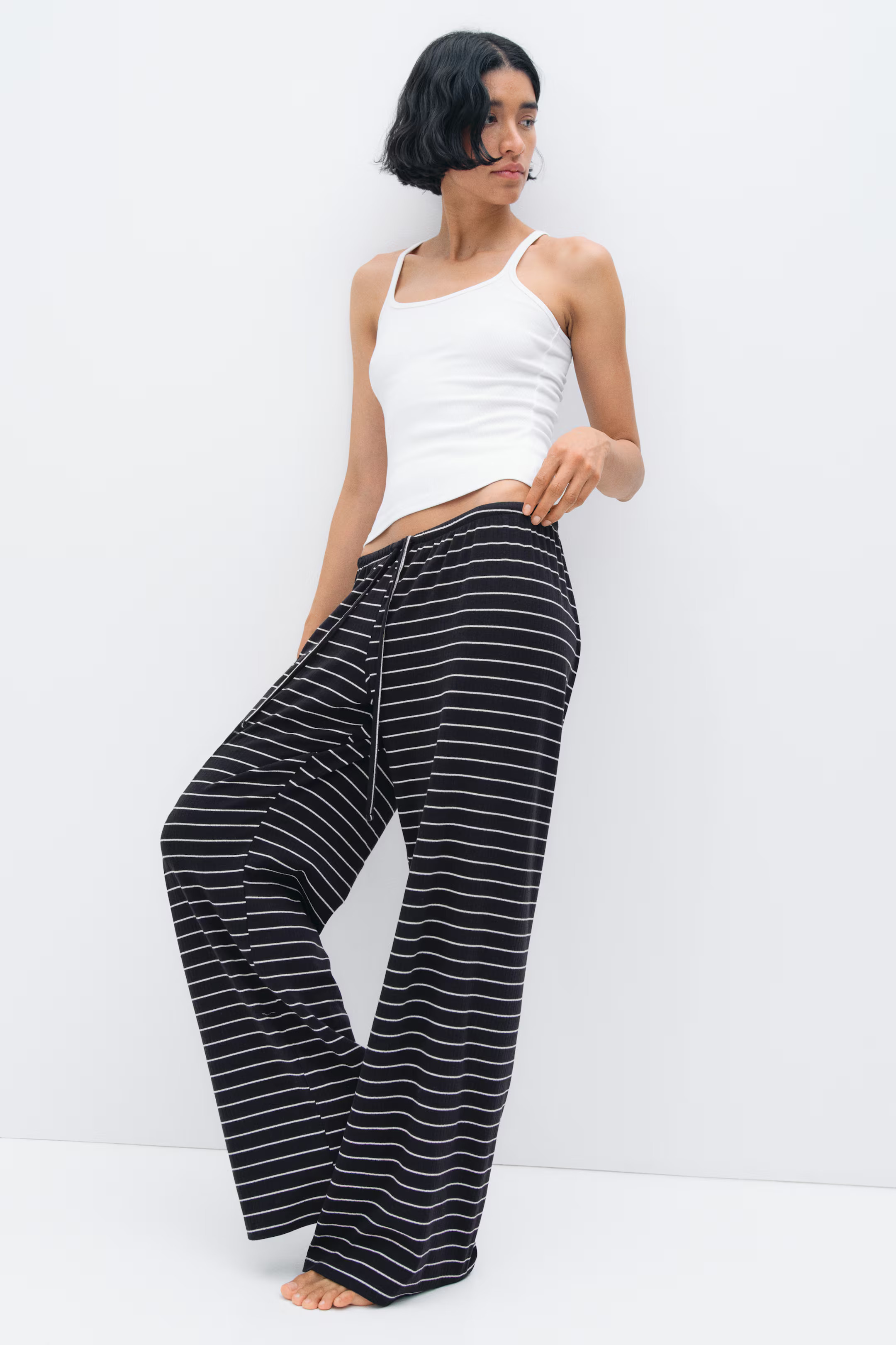Cotton-blend trousers | H&M (UK, MY, IN, SG, PH, TW, HK)