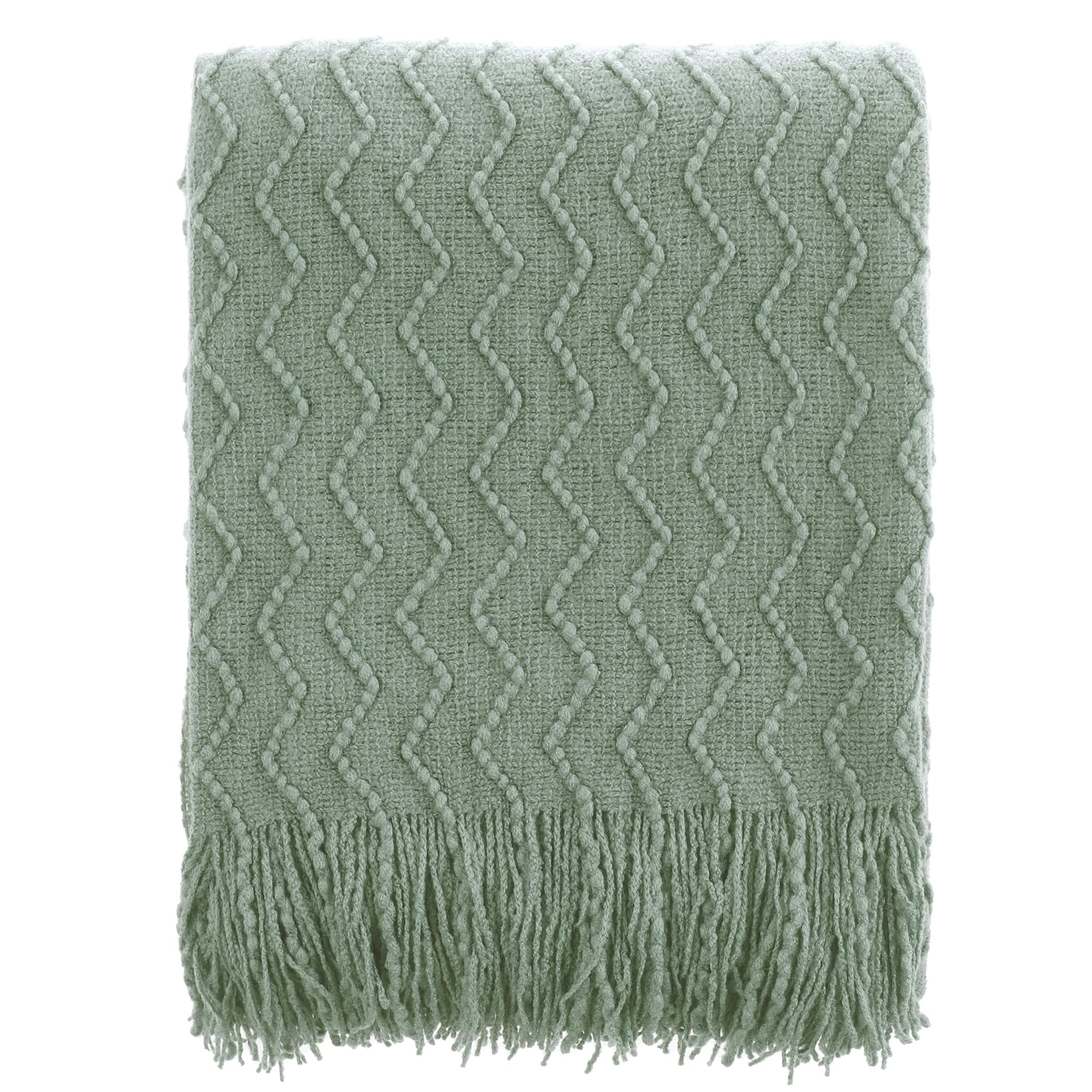 BATTILO HOME Sage Green Throw Blanket for Couch, Home Decor Sage Throw Blankets, Spring Green Blanket for Bedroom Decor Housewarming Gifts, 50"x60" | Amazon (US)