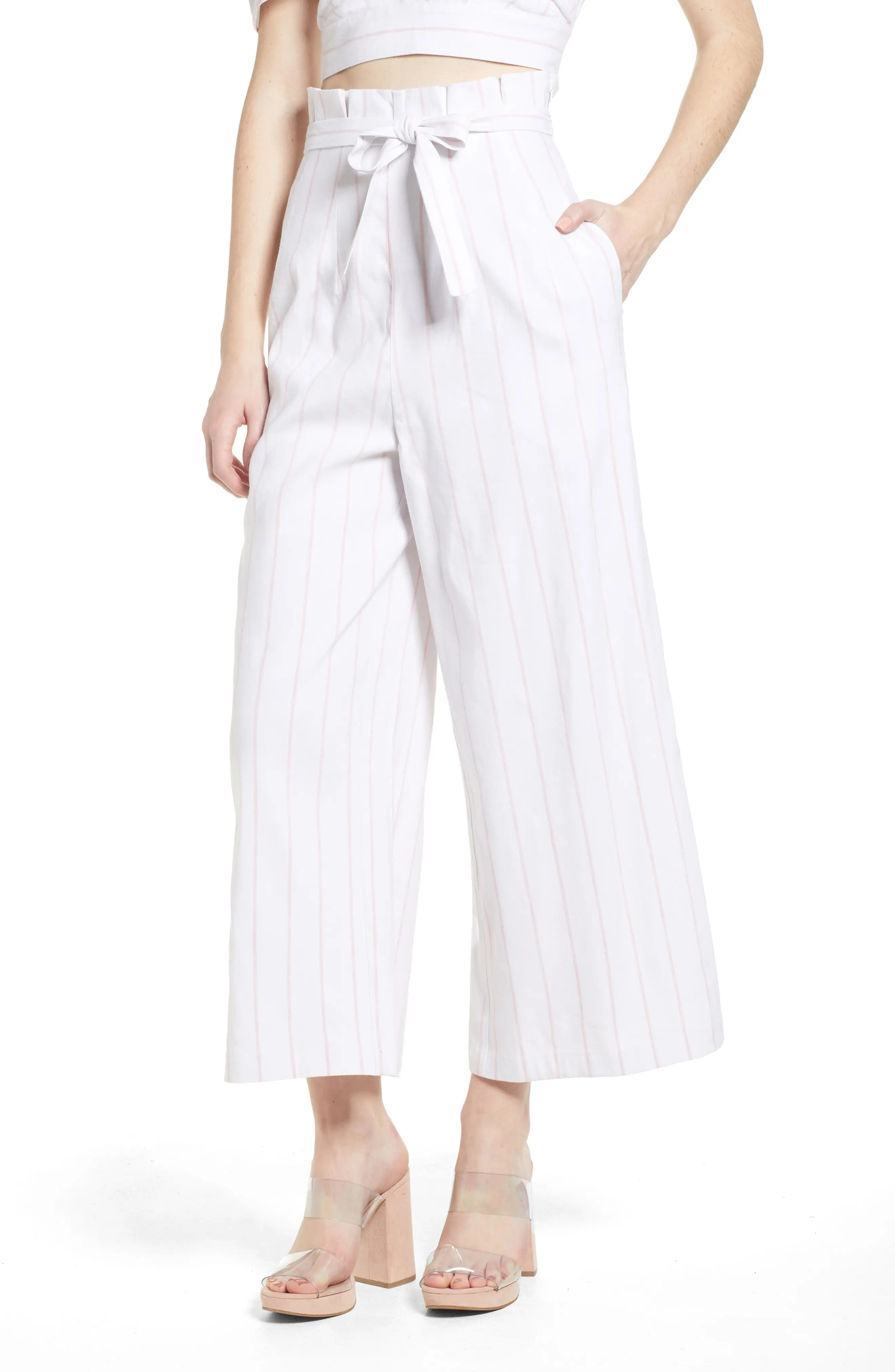 High Waist Crop Wide Leg Pants | Nordstrom