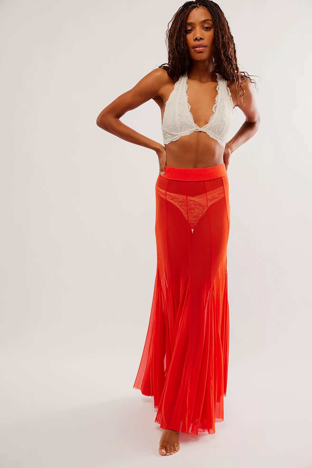 Godet Girl Mesh 1/2 Slip | Free People (Global - UK&FR Excluded)