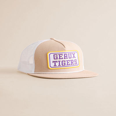 Tan White LSU Tigers Trucker Hat | Buckle