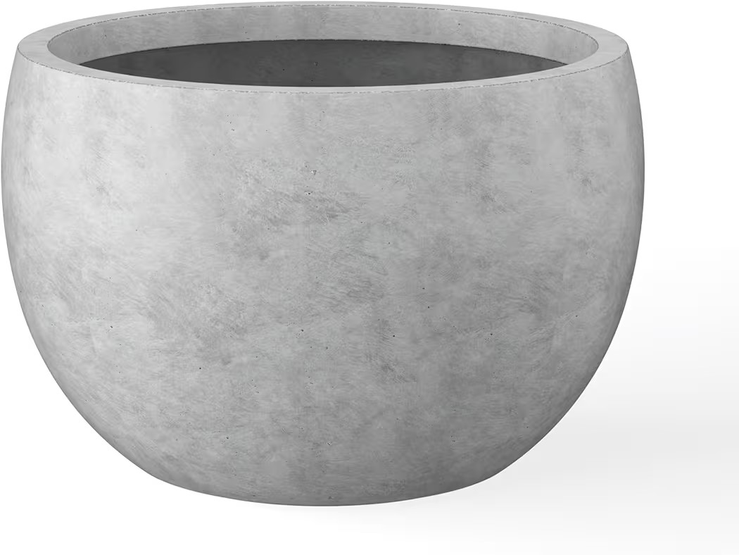 Kante 19.9" Dia Round Concrete Planter, Outdoor/Indoor Large Bowl Plant Pots with Drainage Hole a... | Amazon (US)
