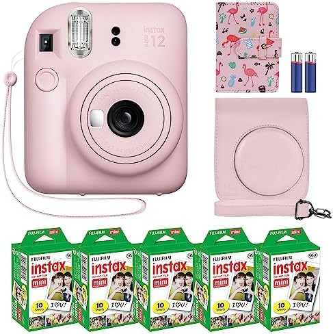 Fujifilm Instax Mini 12 Instant Camera + MiniMate Accessory Bundle & Compatible Custom Case + Fuj... | Amazon (US)
