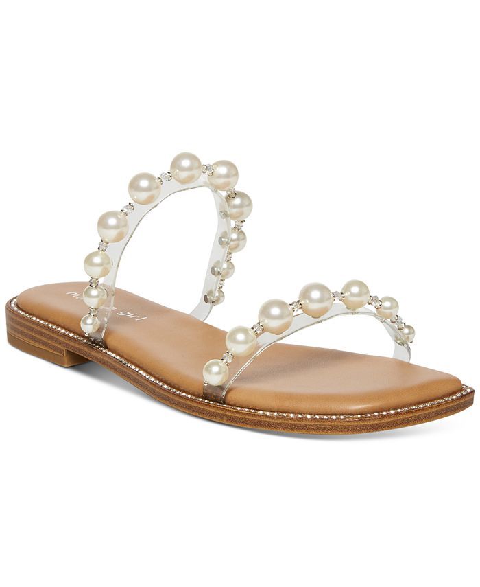 Madden Girl Peachy-P Imitation Pearl Slide Sandals & Reviews - Sandals - Shoes - Macy's | Macys (US)