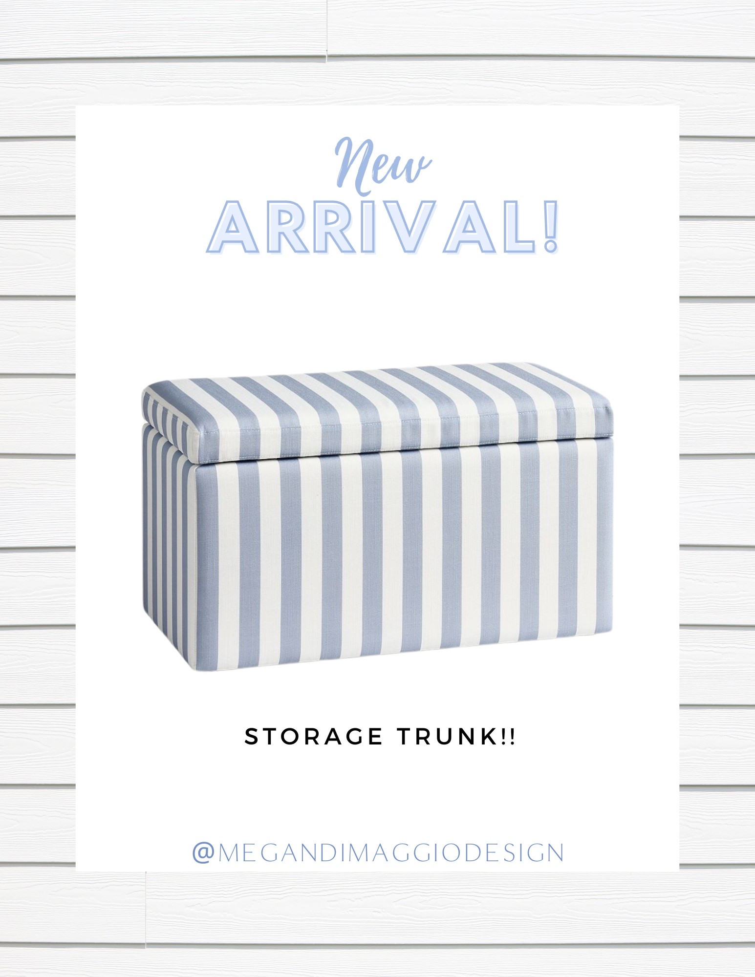 Love this brand new blue and white cabana stripe storage trunk!! And the price is pretty good!! 🙌🏻 love for a kids room or coastal mudroom!

#LTKFamily #LTKHome #LTKKids