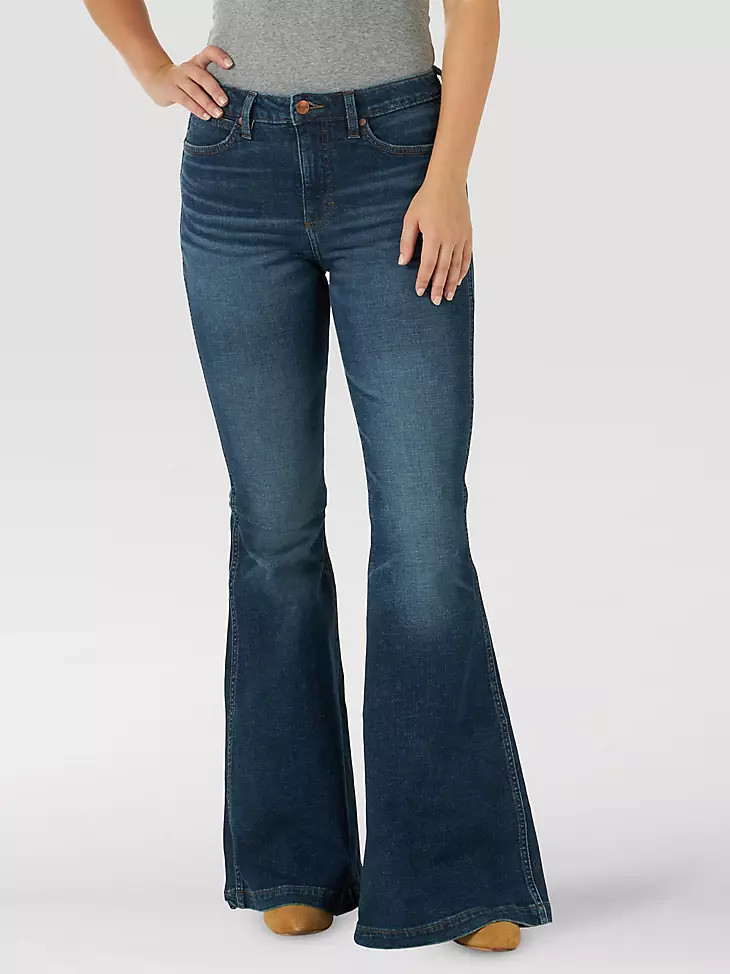 The Wrangler Retro® Premium Jean: Women's High Rise Trumpet Flare in Jana | Wrangler