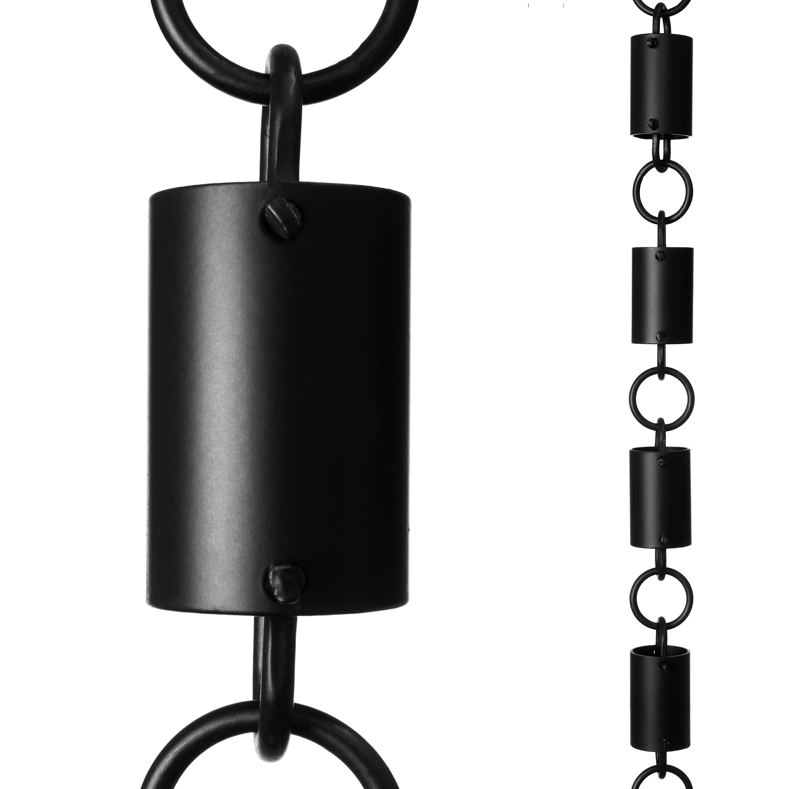 Monarch Rain Chains Aluminum Cylinder Rain Chain, 8.5 feet Black Powder Coated Aluminum Decorativ... | Amazon (CA)