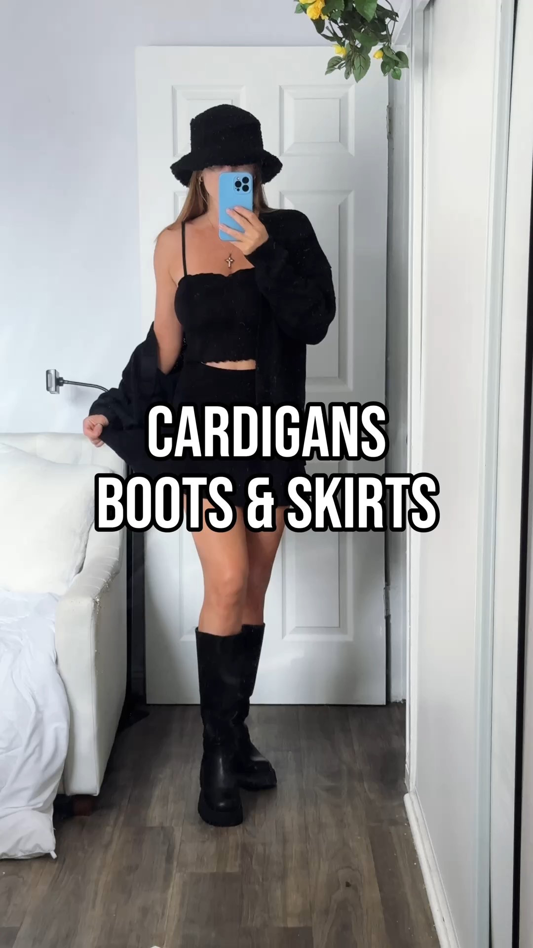 Boots & skirts + cardigans together = 🤌🏽 