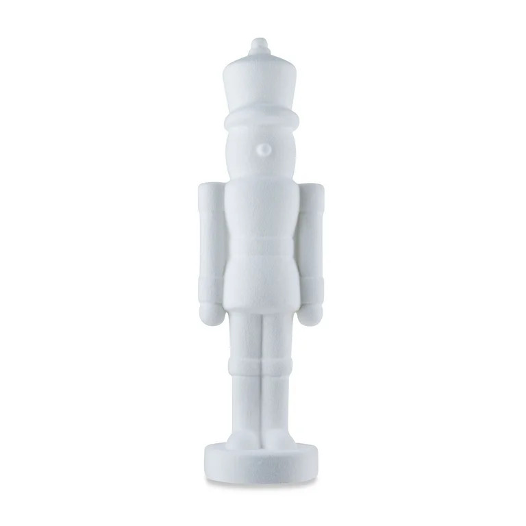 White Flocked Nutcracker Decoration, 27", by Holiday Time - Walmart.com | Walmart (US)