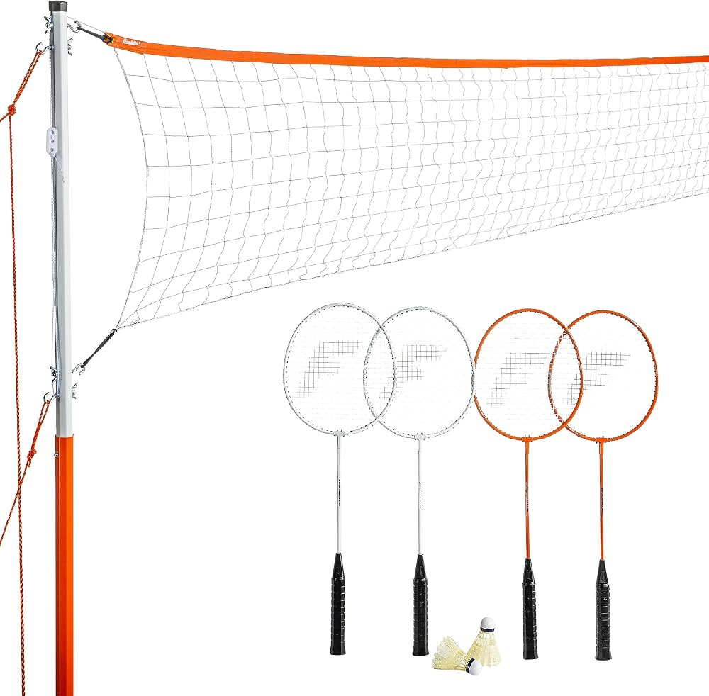 Franklin Sports Badminton Net Sets - Outdoor Backyard + Beach Badminton Net + Equipment Set - (4)... | Amazon (US)